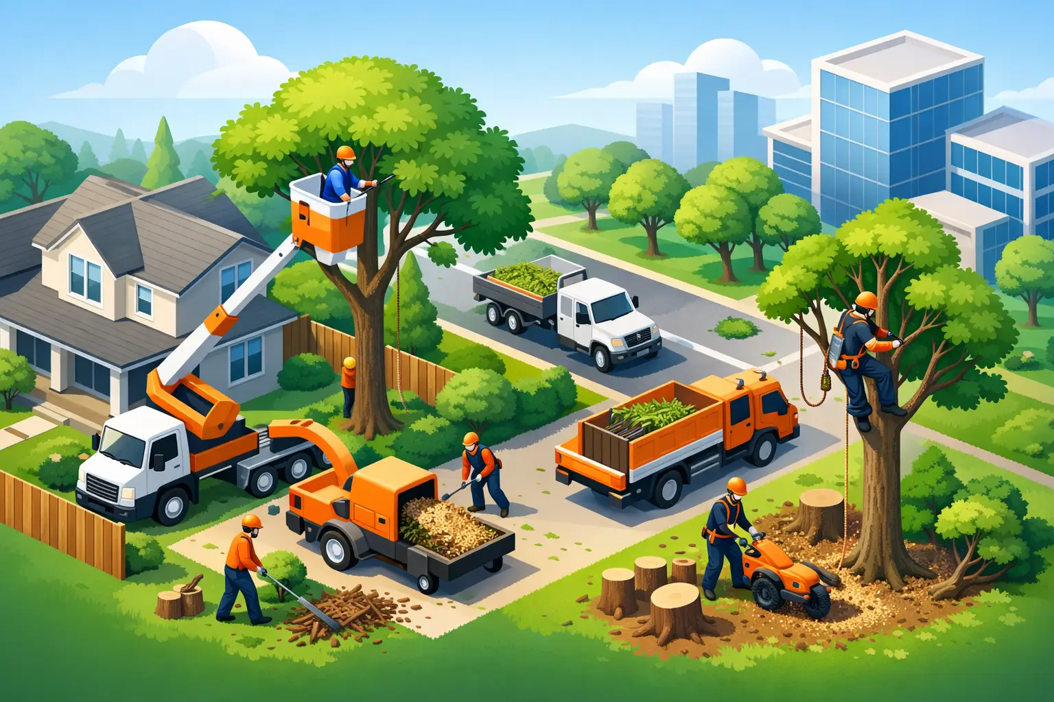 Domestic Commercial Tree Services Explained