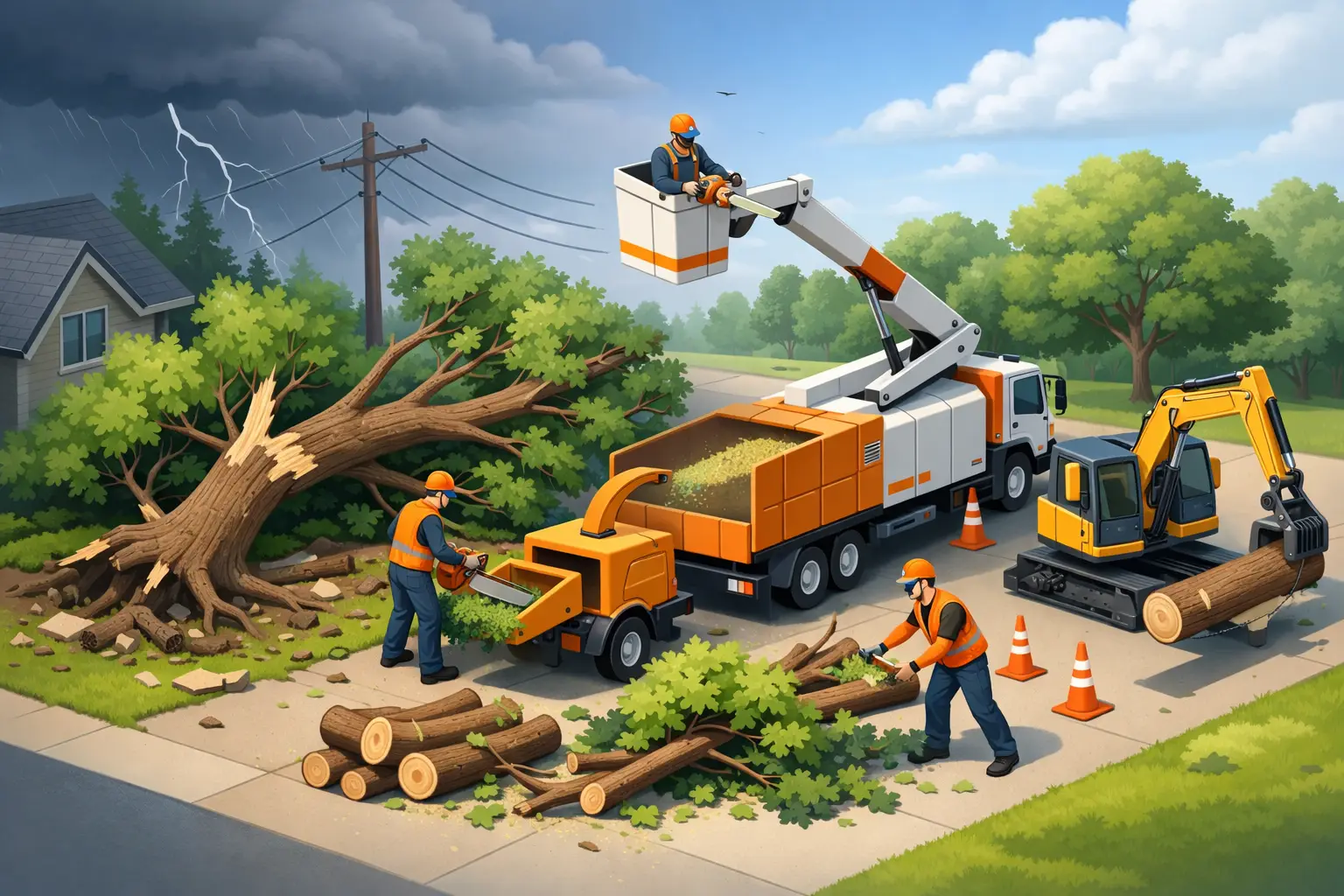 Storm Damaged Tree Removal Example Guide